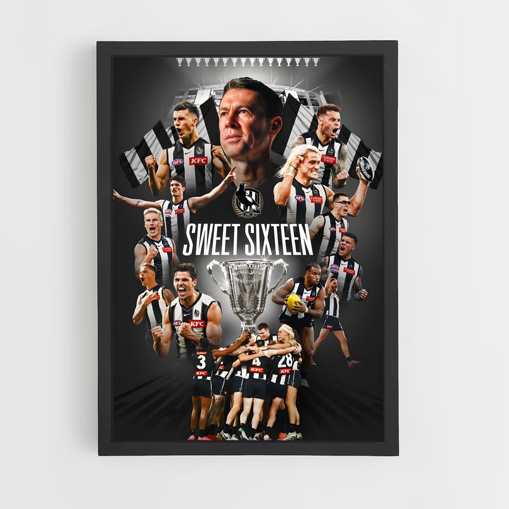 Poster Magpies en Or – affiche Football australien (vue 2)